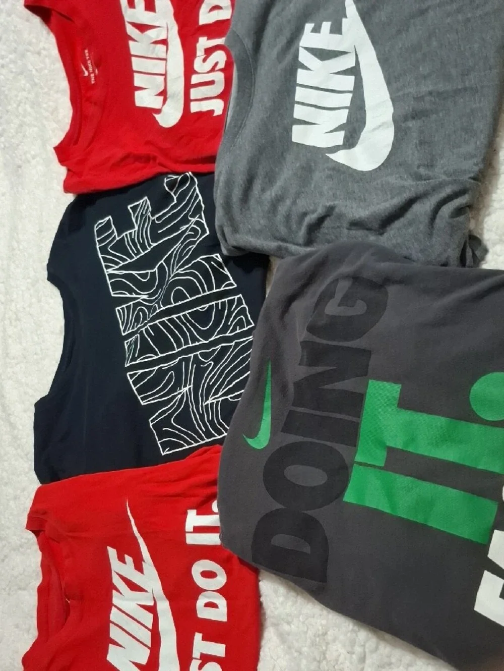 Nike Red Tee with White Logo and Swoosh